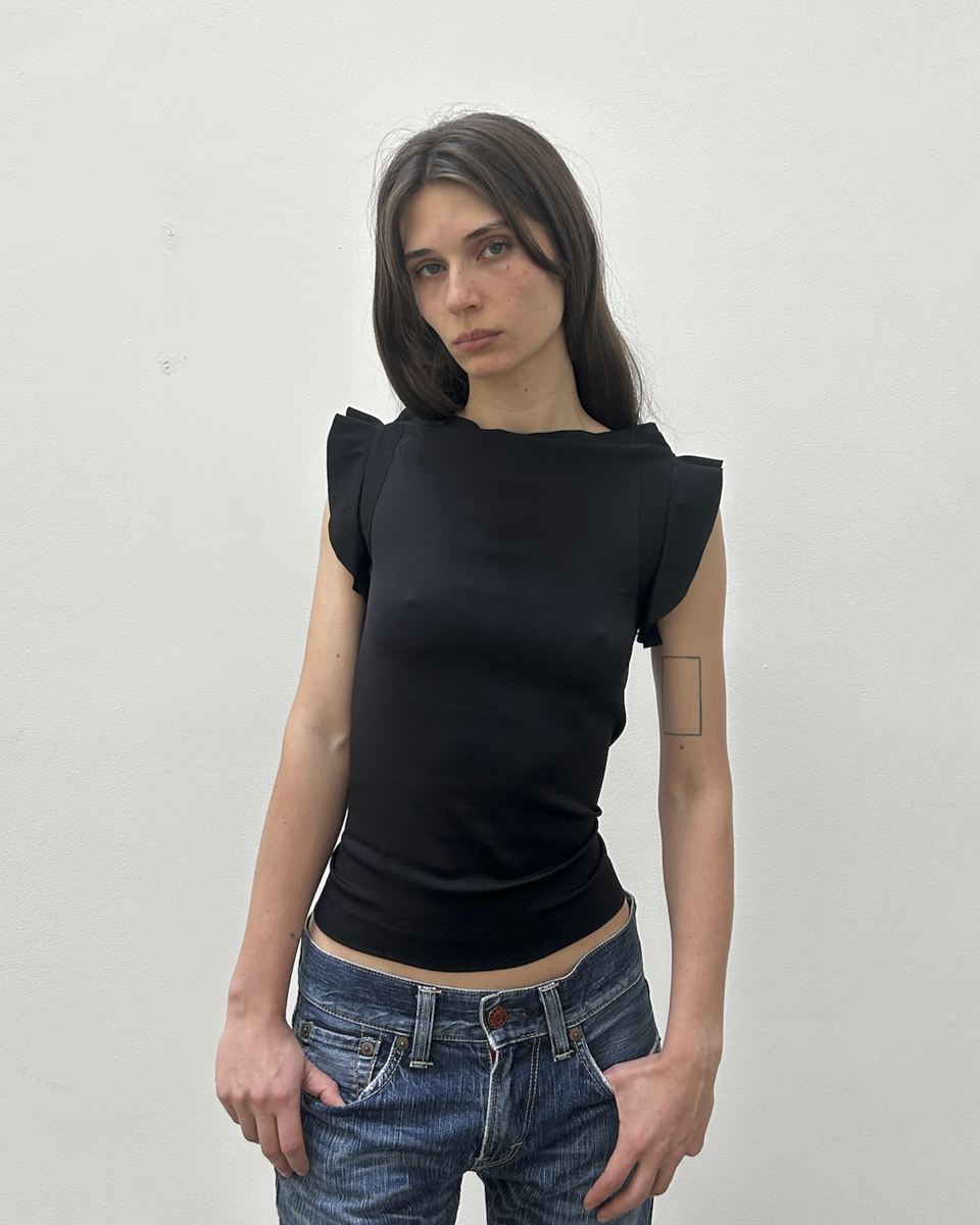 Zero + Maria Cornejo Flutter-Sleeve Top