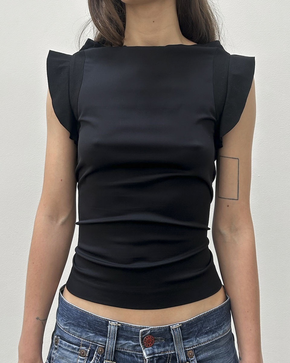 Zero + Maria Cornejo Flutter-Sleeve Top