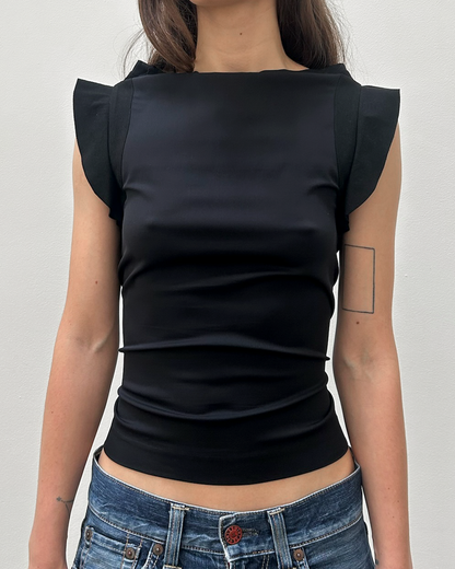 Zero + Maria Cornejo Flutter-Sleeve Top