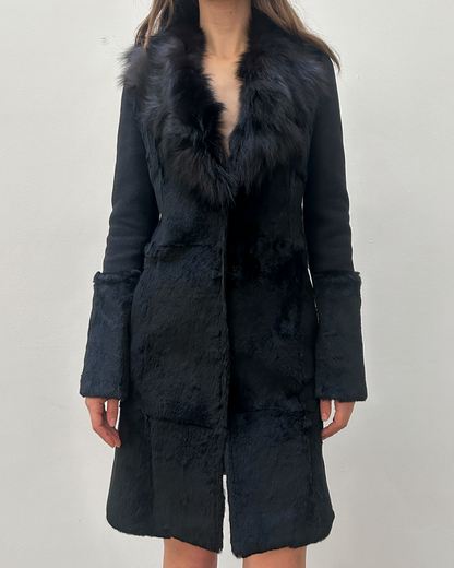 Paola Frani Fur Trim Coat