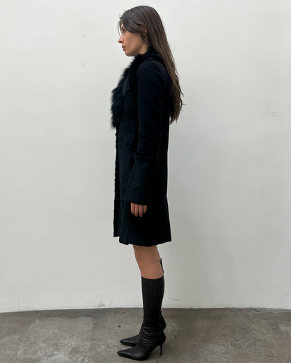 Paola Frani Fur Trim Coat