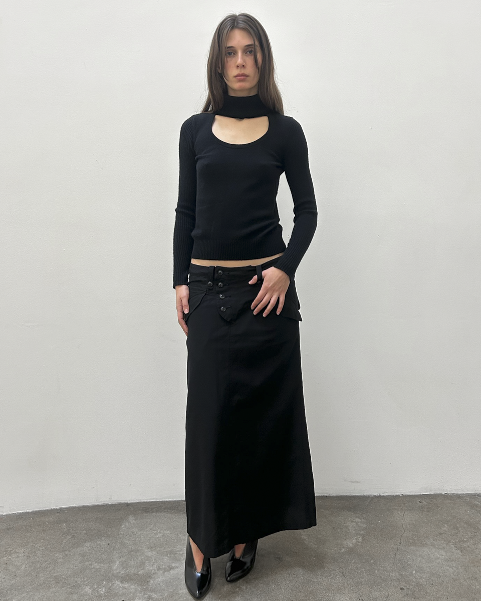 Y’s Yohji Yamamoto Button-Front Skirt