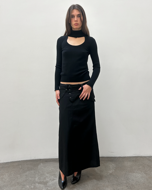 Y’s Yohji Yamamoto Button-Front Skirt