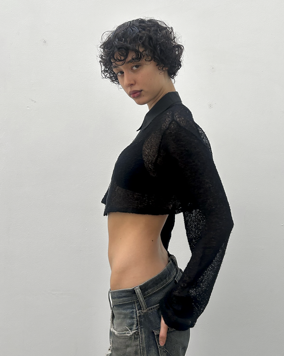 Y’s Yohji Yamamoto Cropped Knit Cardigan