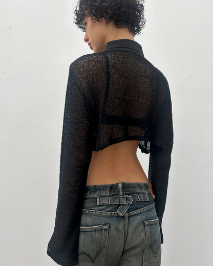 Y’s Yohji Yamamoto Cropped Knit Cardigan