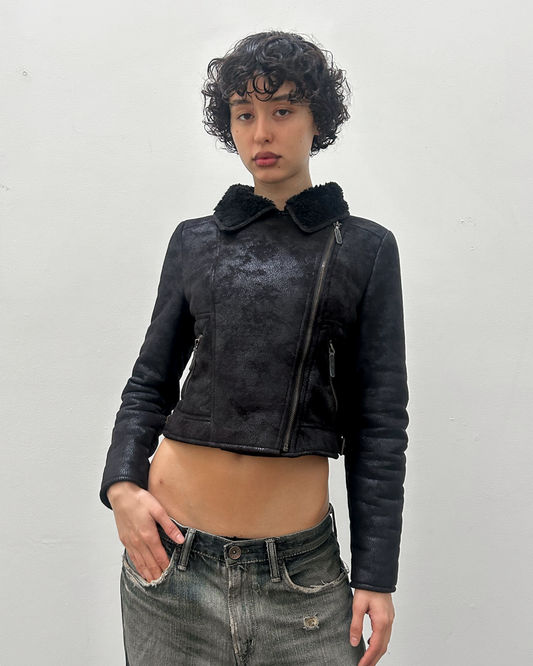 Faux Mouton Zipper Jacket