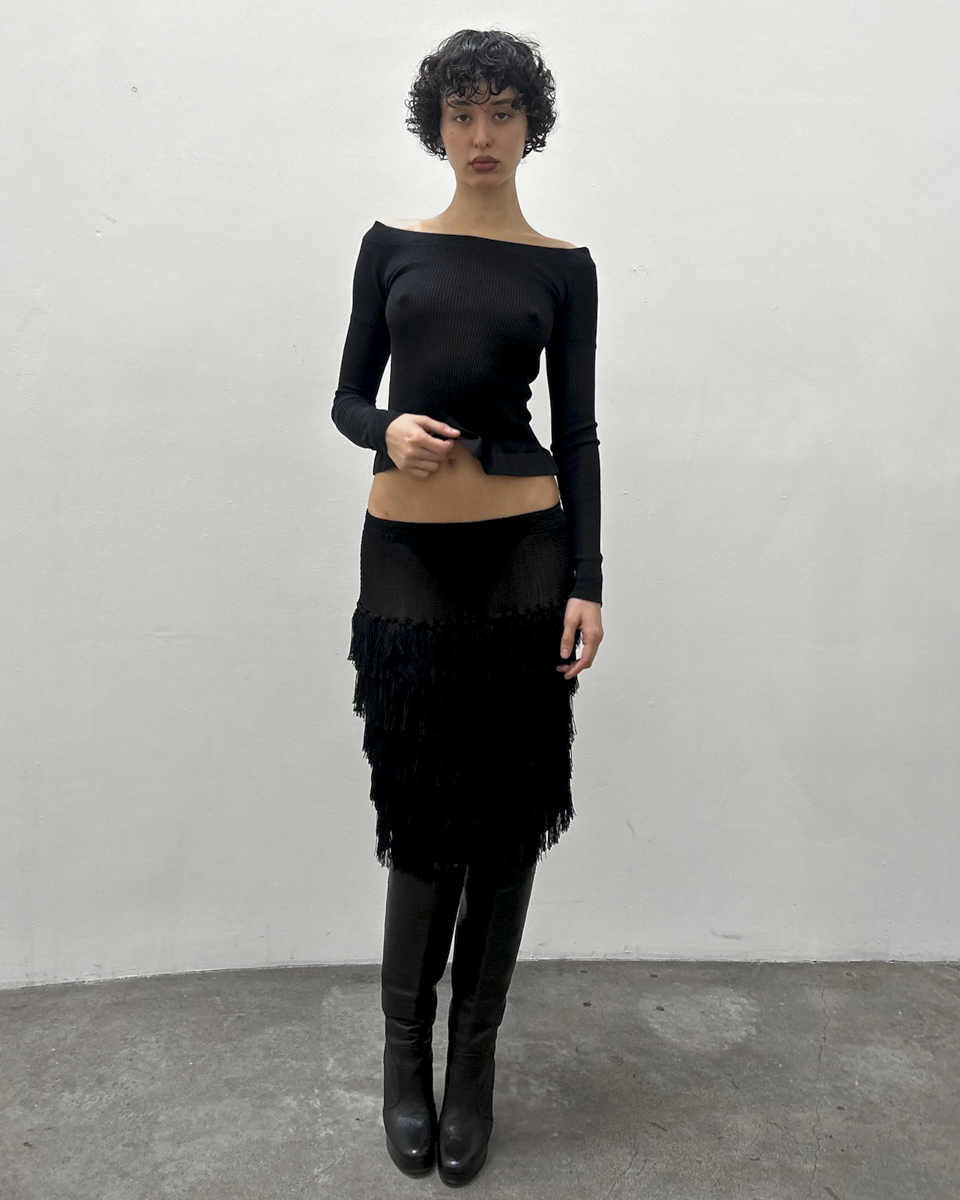 Issey Miyake Fringe Skirt