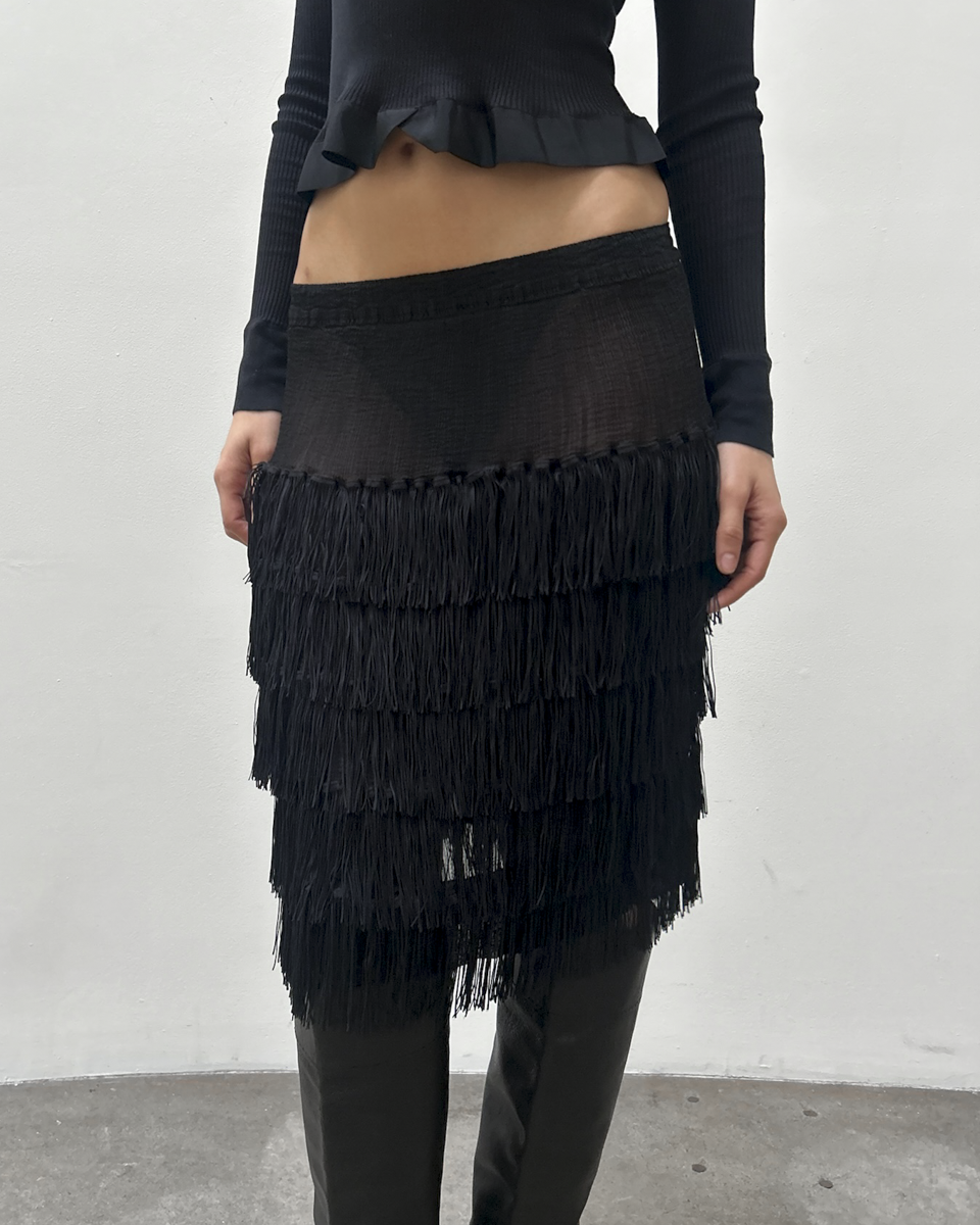 Issey Miyake Fringe Skirt