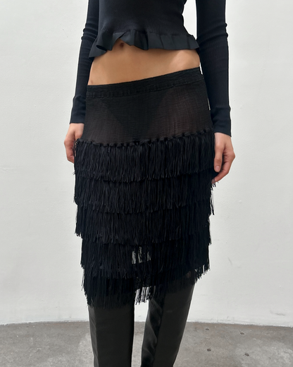 Issey Miyake Fringe Skirt