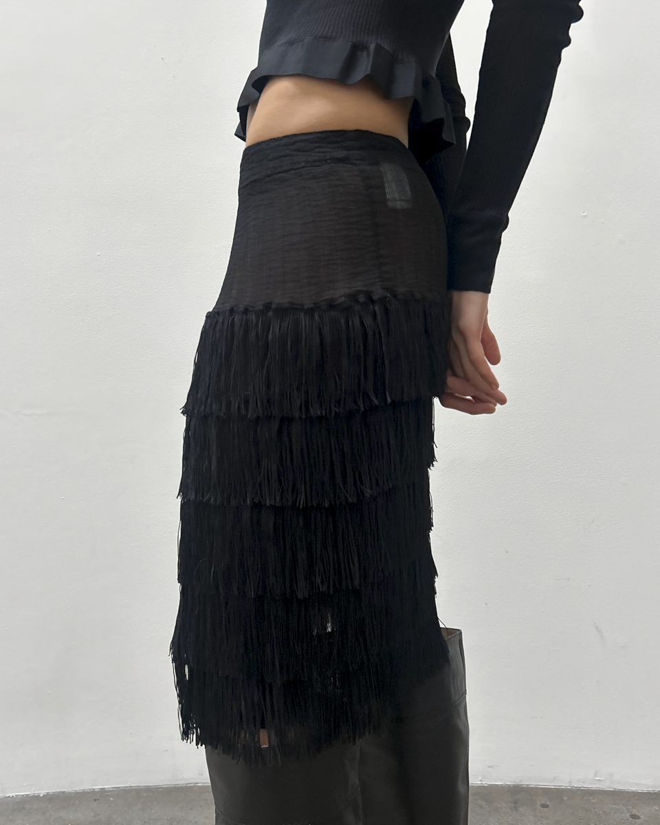 Issey Miyake Fringe Skirt