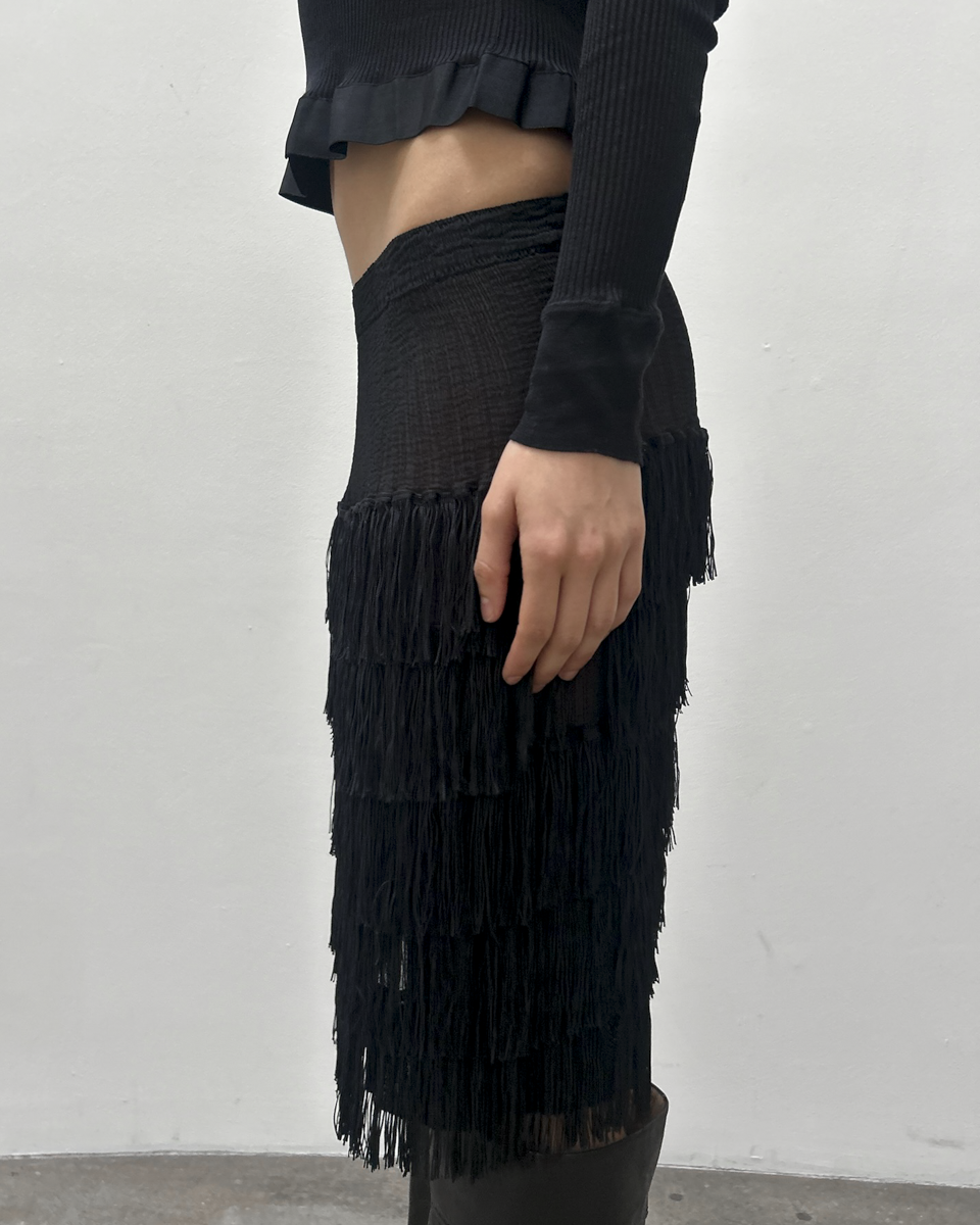 Issey Miyake Fringe Skirt