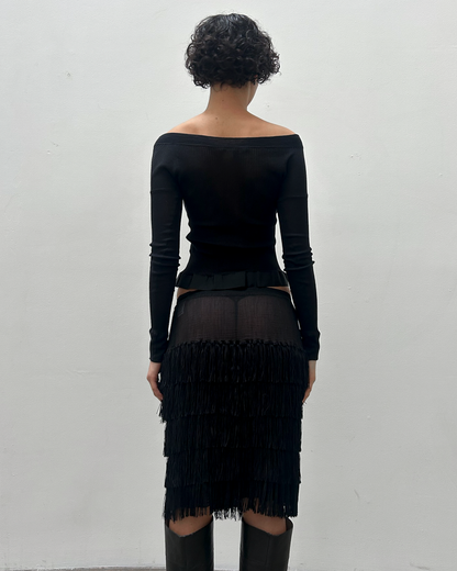 Issey Miyake Fringe Skirt