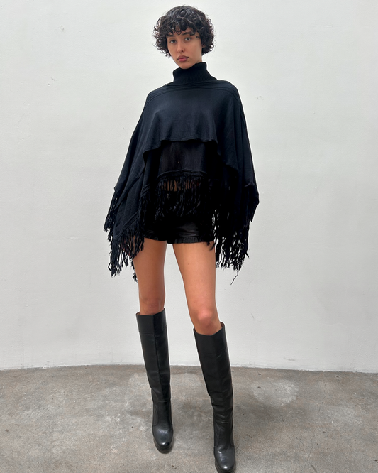 Sisley Fringe Poncho