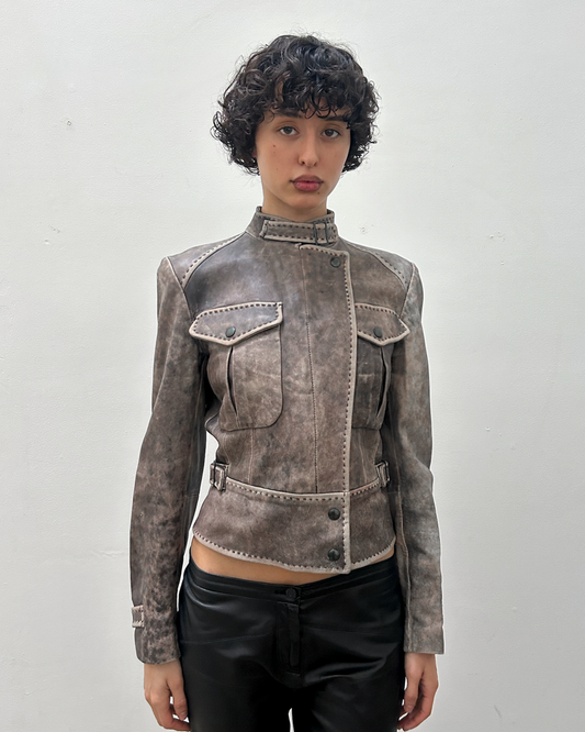 Sportmax Suede Leather Jacket