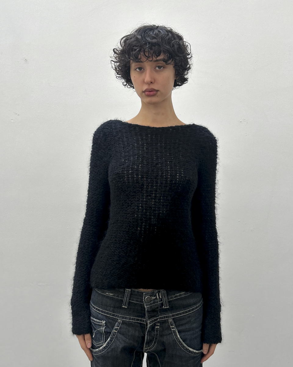 Emporio Armani Open Weave Knit Sweater