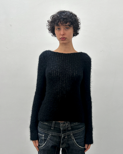 Emporio Armani Open Weave Knit Sweater