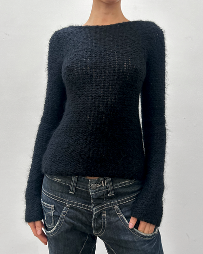 Emporio Armani Open Weave Knit Sweater