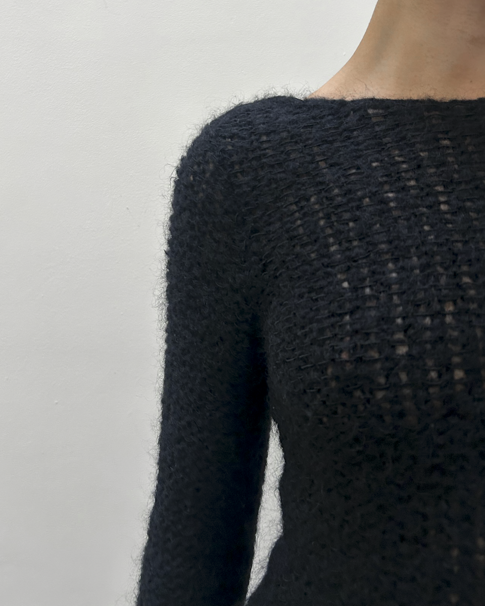 Emporio Armani Open Weave Knit Sweater