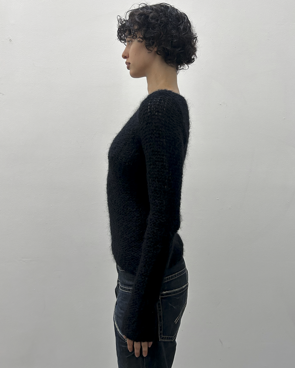 Emporio Armani Open Weave Knit Sweater