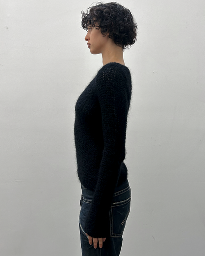 Emporio Armani Open Weave Knit Sweater