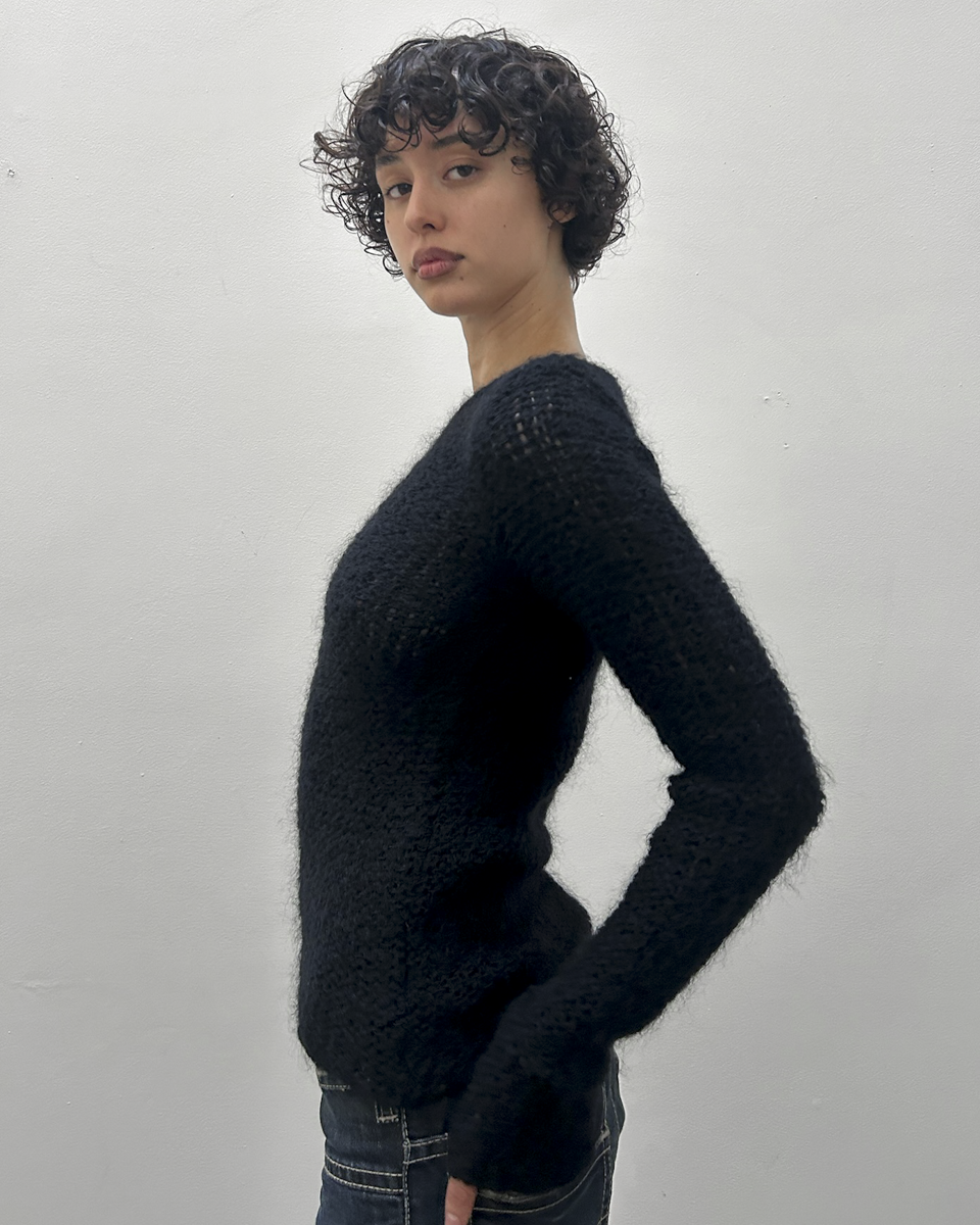 Emporio Armani Open Weave Knit Sweater