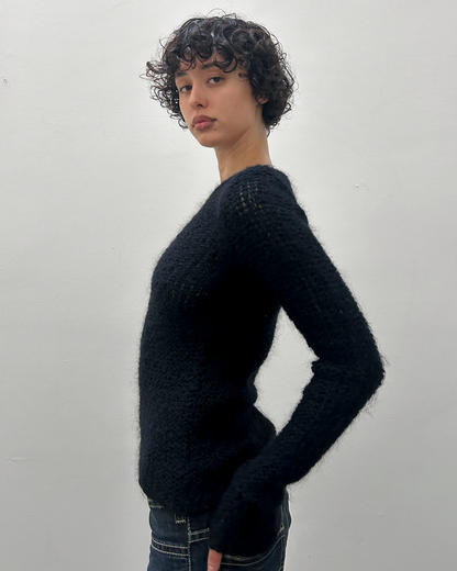 Emporio Armani Open Weave Knit Sweater