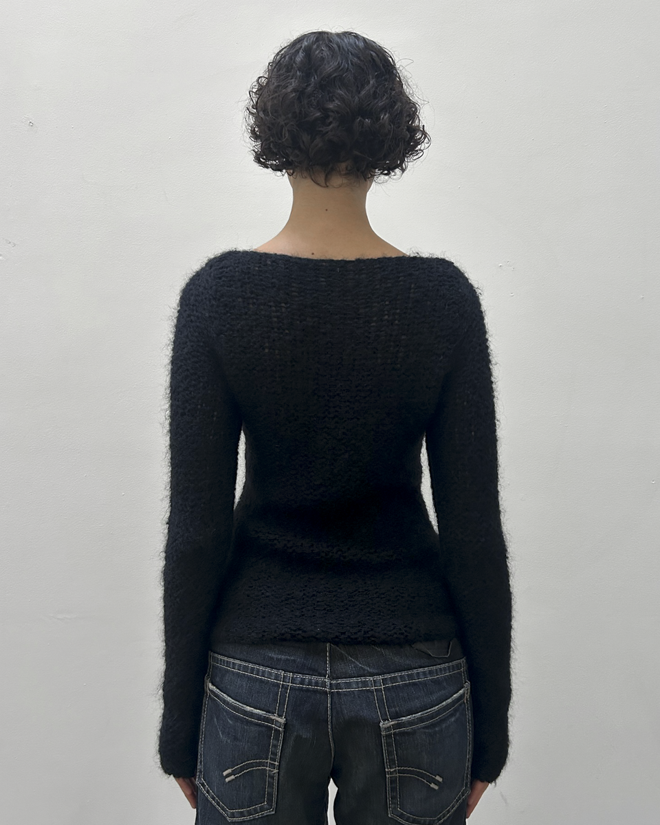 Emporio Armani Open Weave Knit Sweater