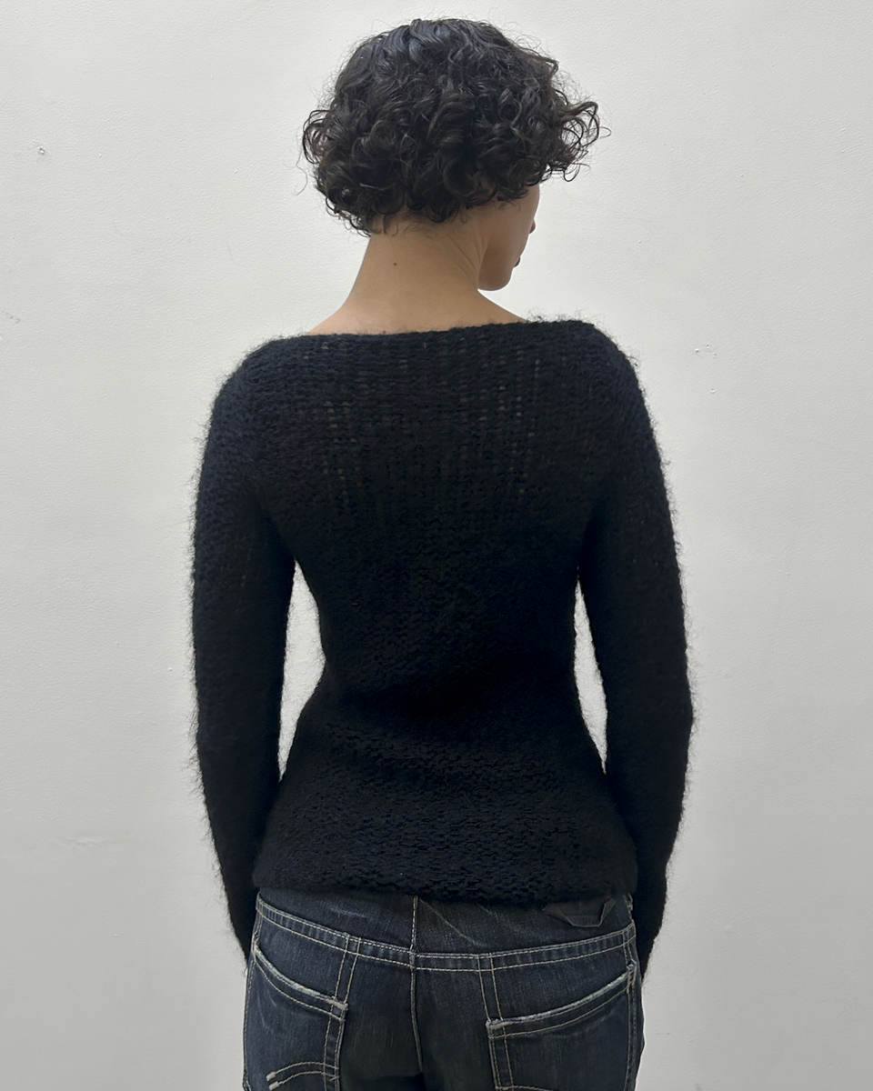 Emporio Armani Open Weave Knit Sweater