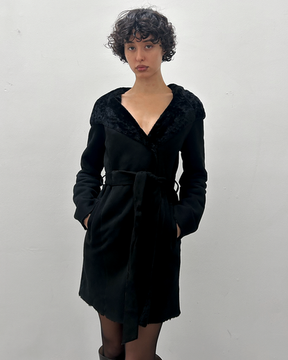 Hooded Sheepskin Coat