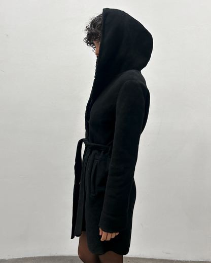 Hooded Sheepskin Coat
