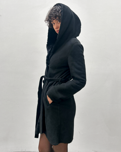 Hooded Sheepskin Coat