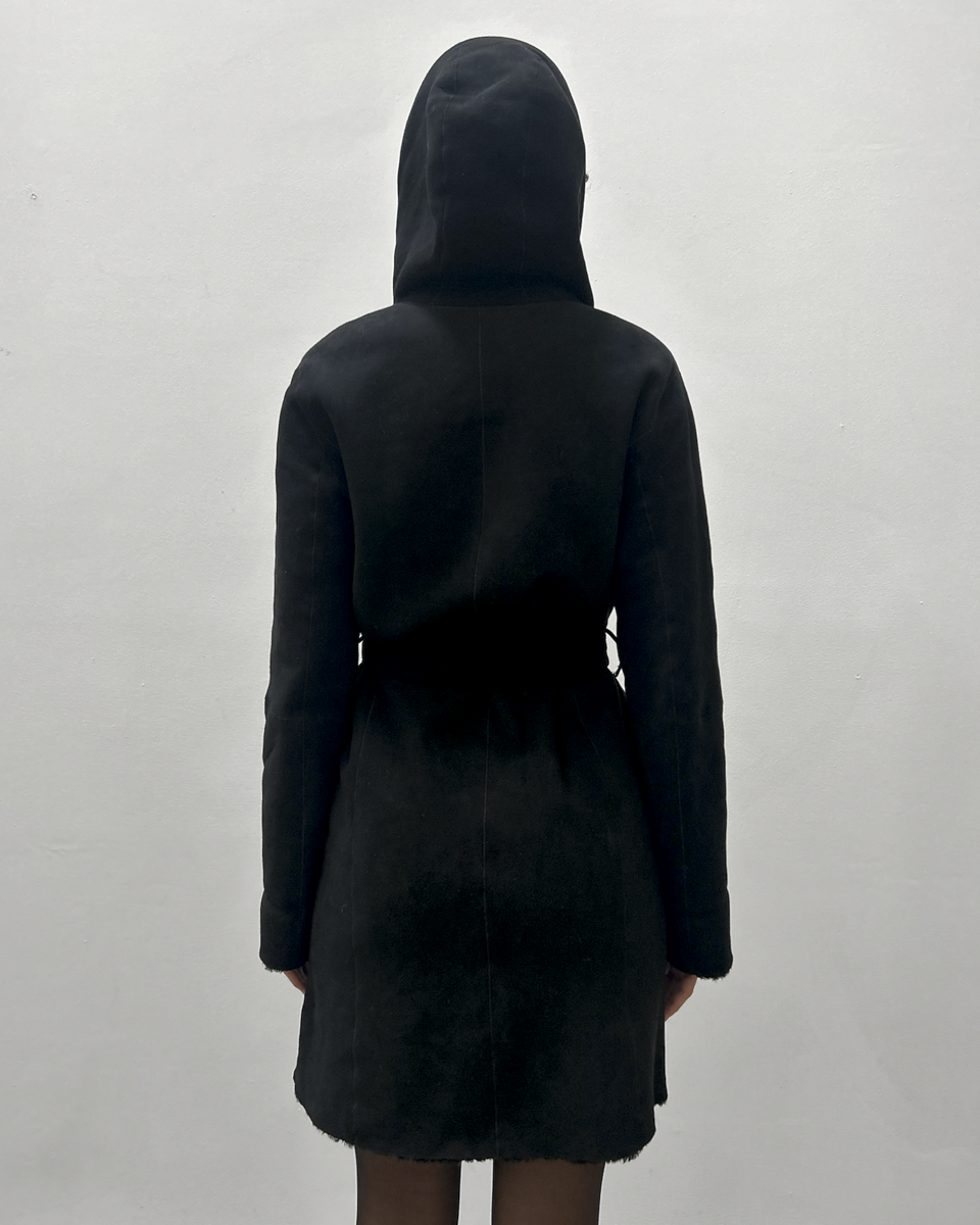 Hooded Sheepskin Coat