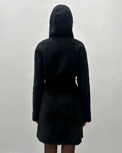 Hooded Sheepskin Coat