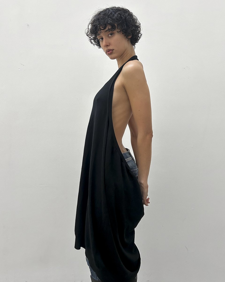 Y's Yohji Yamamoto Open-Back Knit Tunic