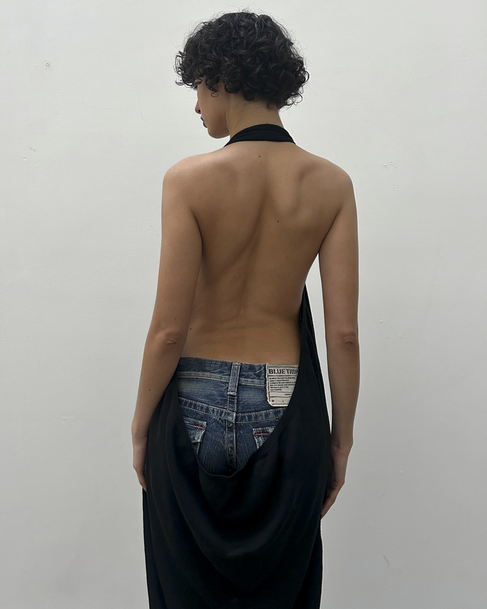 Y's Yohji Yamamoto Open-Back Knit Tunic