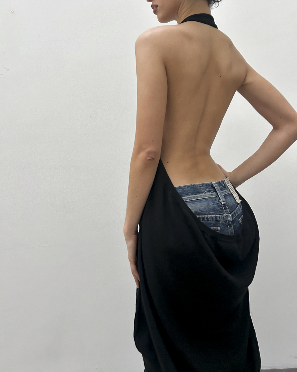 Y's Yohji Yamamoto Open-Back Knit Tunic