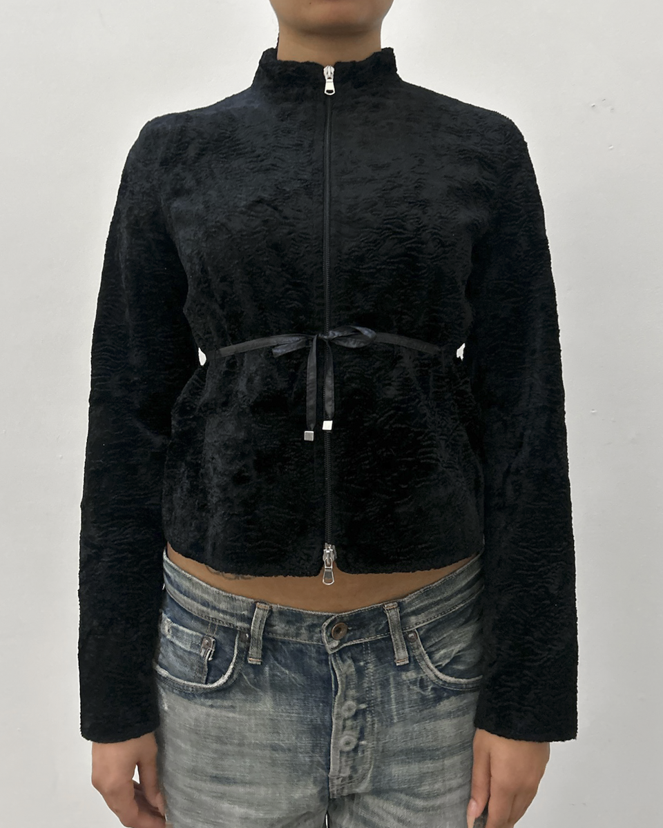 Pinko "Velvet" Double-Zip Jacket