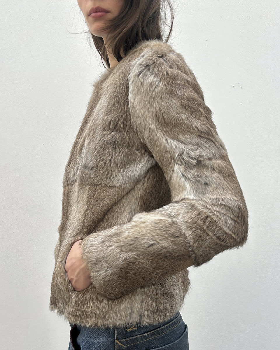 Morgan de Toi Rabbit Fur Jacket