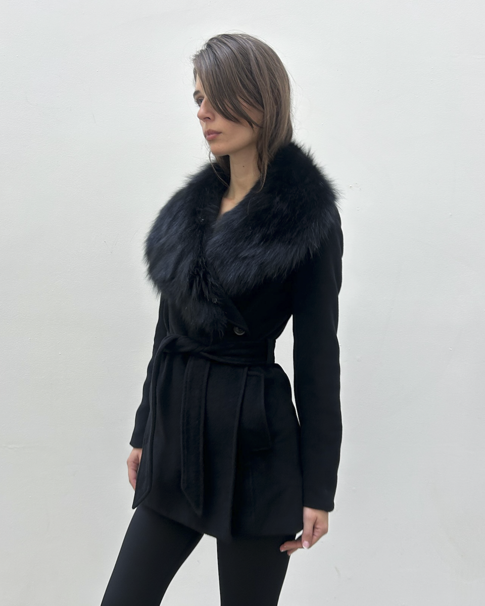 Morgan de Toi Fur Collar Coat