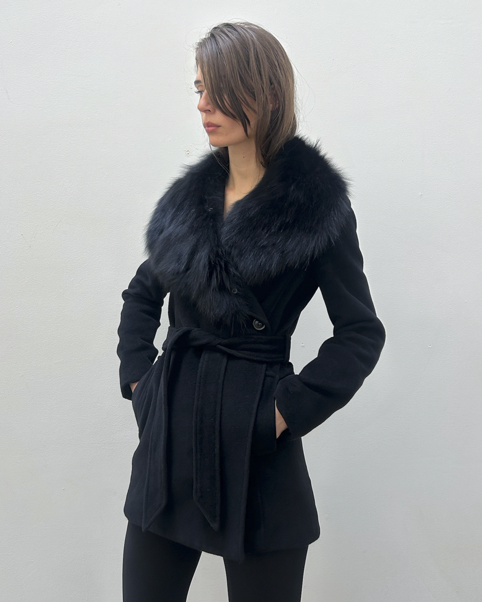 Morgan de Toi Fur Collar Coat