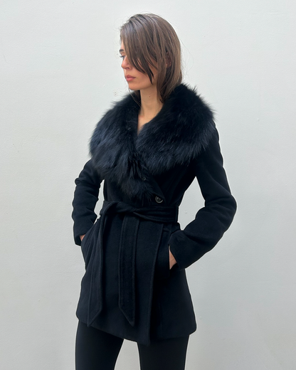 Morgan de Toi Fur Collar Coat