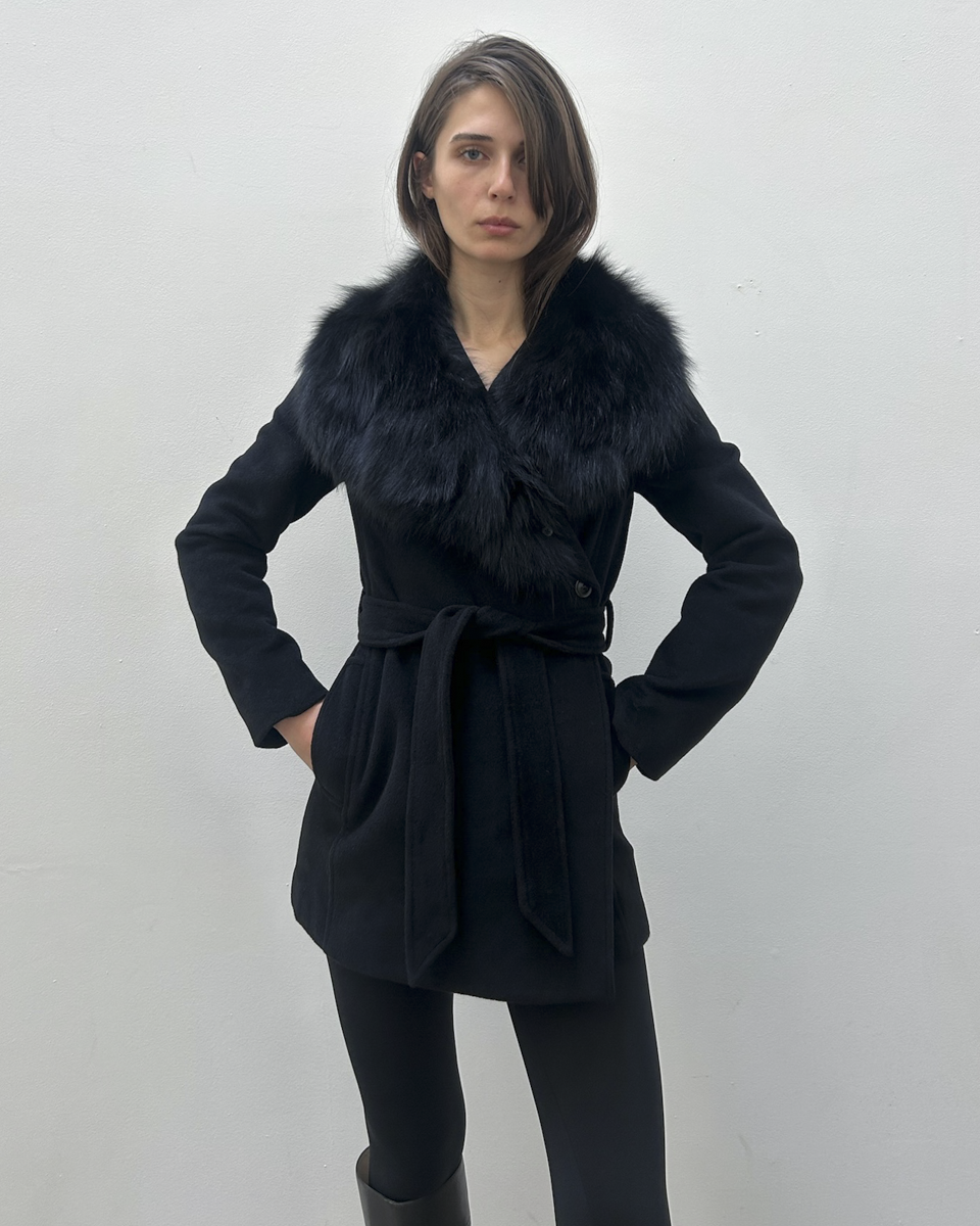 Morgan de Toi Fur Collar Coat