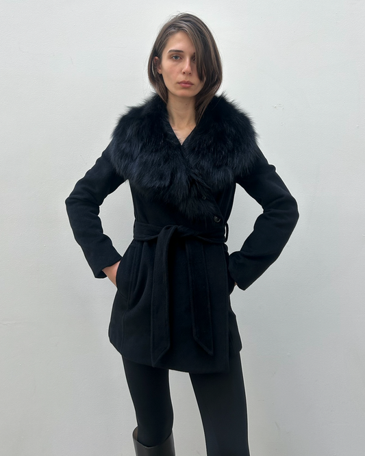 Morgan de Toi Fur Collar Coat