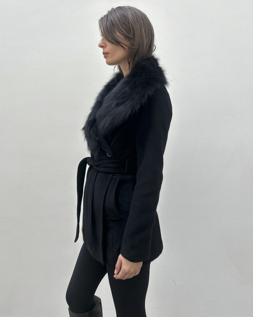 Morgan de Toi Fur Collar Coat