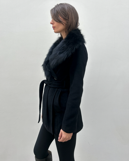 Morgan de Toi Fur Collar Coat