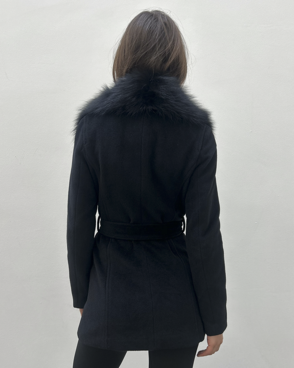 Morgan de Toi Fur Collar Coat