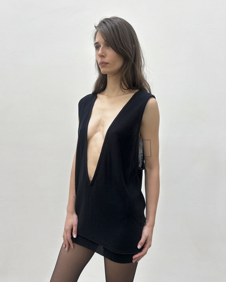 Y’s Yohji Yamamoto Plunge Neck Tunic