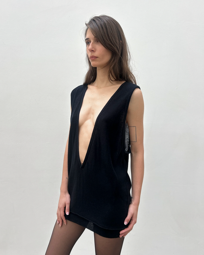 Y’s Yohji Yamamoto Plunge Neck Tunic