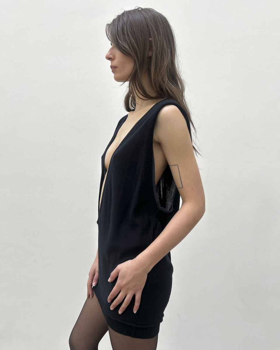 Y’s Yohji Yamamoto Plunge Neck Tunic