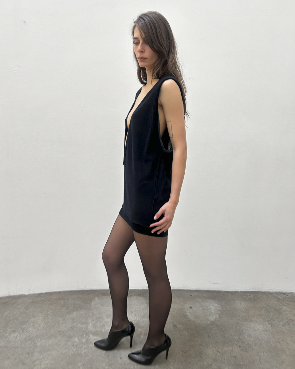 Y’s Yohji Yamamoto Plunge Neck Tunic